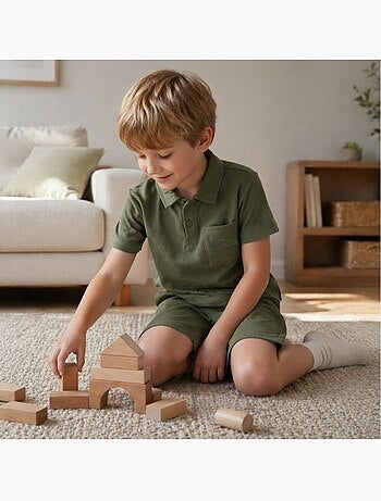 Lee Cooper - Conjunto infantil LEE COOPER compuesto por un polo de manga corta y un short a juego