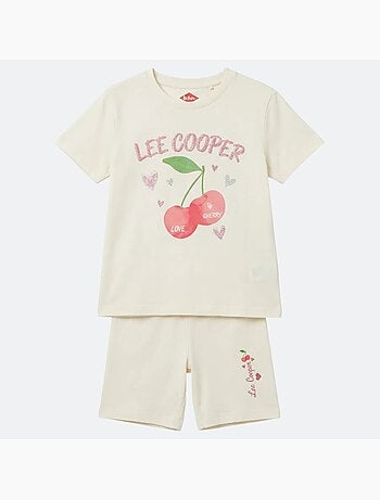 Lee Cooper - Conjunto niña camiseta de manga corta y bermuda