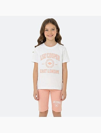 Lee Cooper - Conjunto niña camiseta de manga corta y bermuda