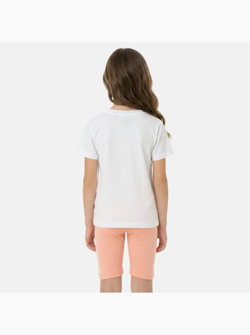 Lee Cooper - Conjunto niña camiseta de manga corta y bermuda Blanco - Kiabi