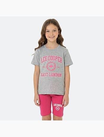 Lee Cooper - Conjunto niña camiseta de manga corta y bermuda