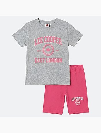 Lee Cooper - Conjunto niña camiseta de manga corta y bermuda