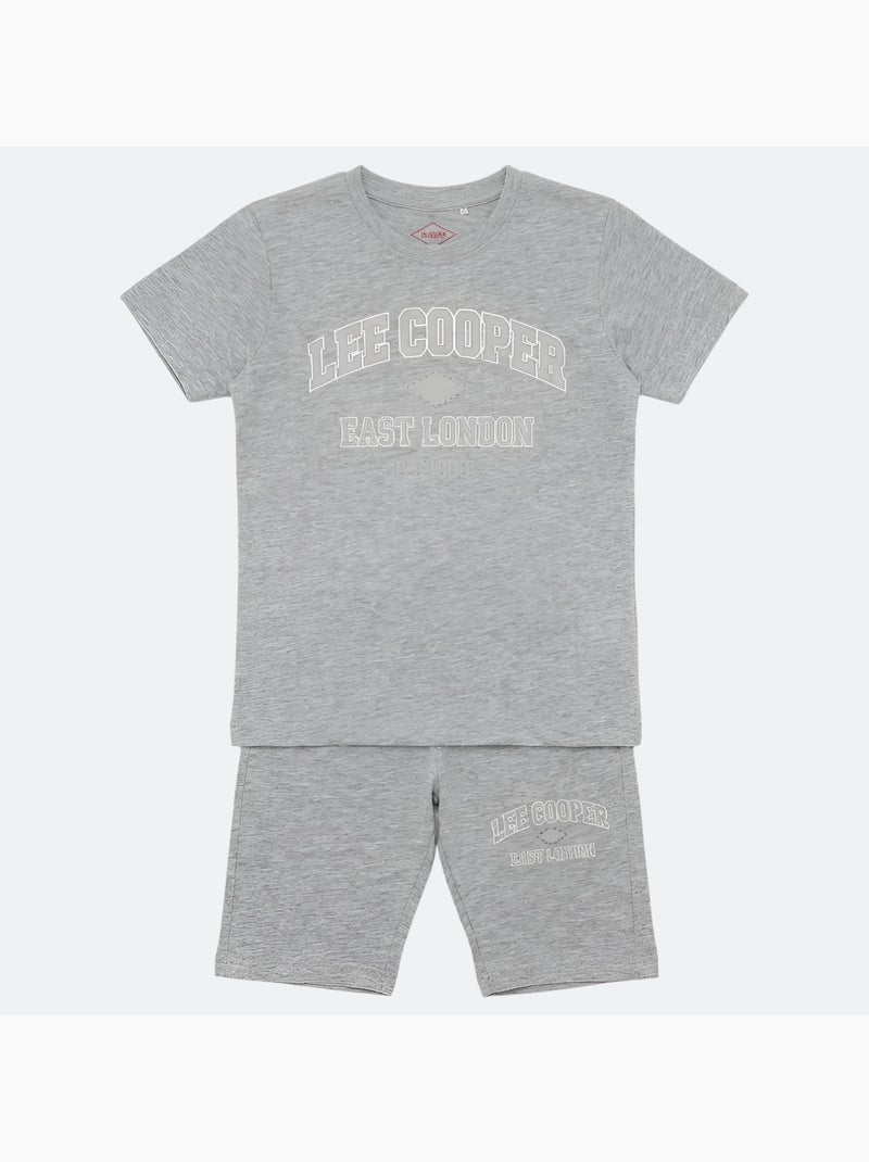 Lee Cooper - Conjunto niña camiseta de manga corta y bermuda Gris - Kiabi