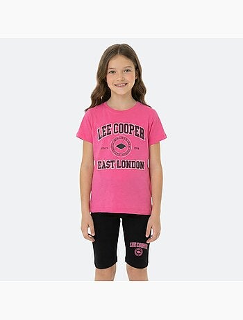 Lee Cooper - Conjunto niña camiseta de manga corta y bermuda
