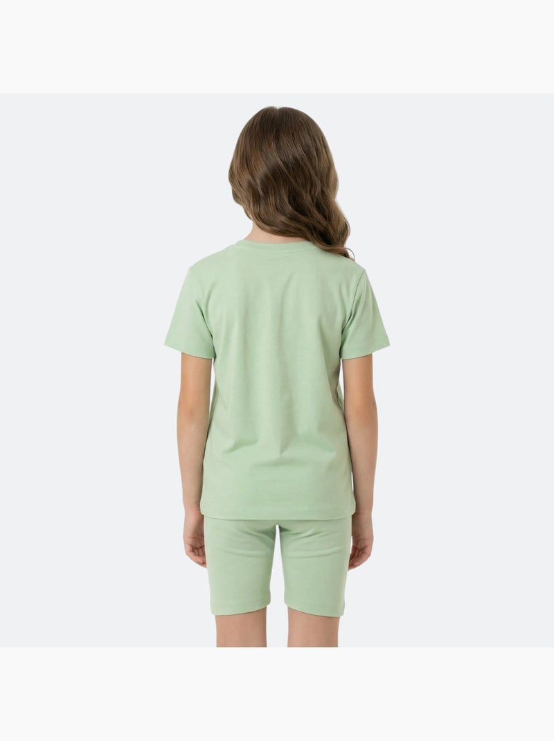 Lee Cooper - Conjunto niña camiseta de manga corta y bermuda Verde - Kiabi