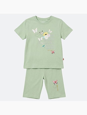 Lee Cooper - Conjunto niña camiseta de manga corta y bermuda