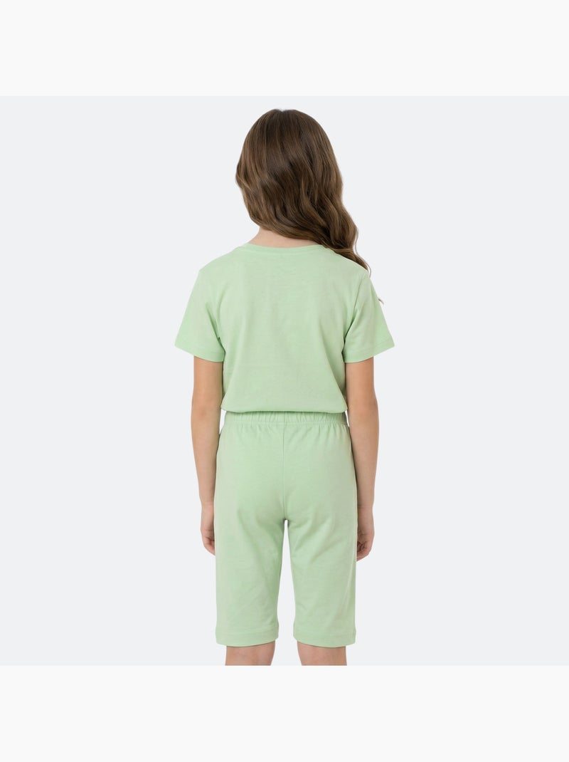 Lee Cooper - Conjunto niña camiseta de manga corta y bermuda Verde - Kiabi