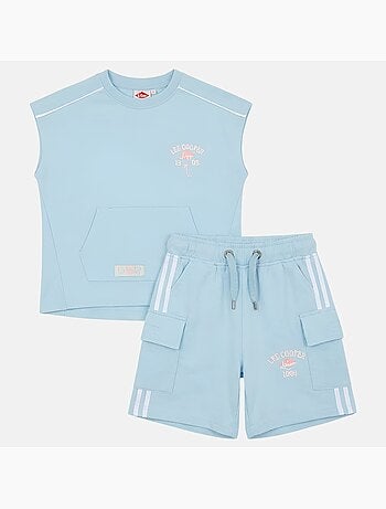 Lee Cooper - Conjunto niña camiseta de manga corta y pantalón corto