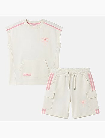 Lee Cooper - Conjunto niña camiseta de manga corta y pantalón corto