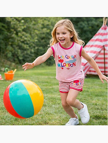 Lee Cooper - Conjunto niña compuesto por camiseta sin mangas y pantalón corto