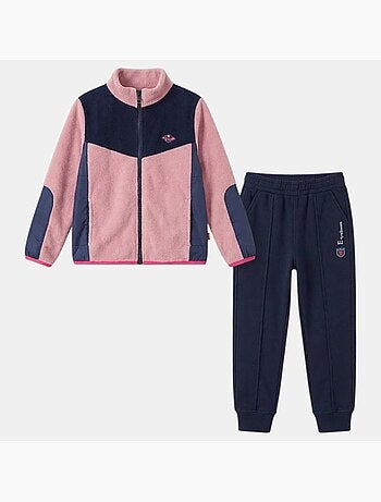 Lee Cooper - Conjunto niña compuesto por chaqueta con cremallera y pantalón de jogging