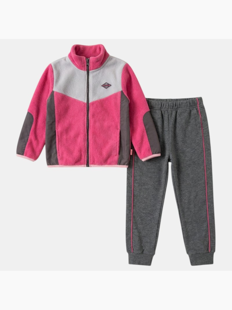 Lee Cooper - Conjunto niña compuesto por chaqueta con cremallera y pantalón de jogging Gris - Kiabi