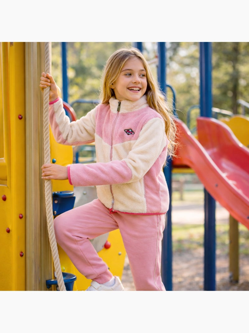 Lee Cooper - Conjunto niña compuesto por chaqueta con cremallera y pantalón de jogging Rosa - Kiabi