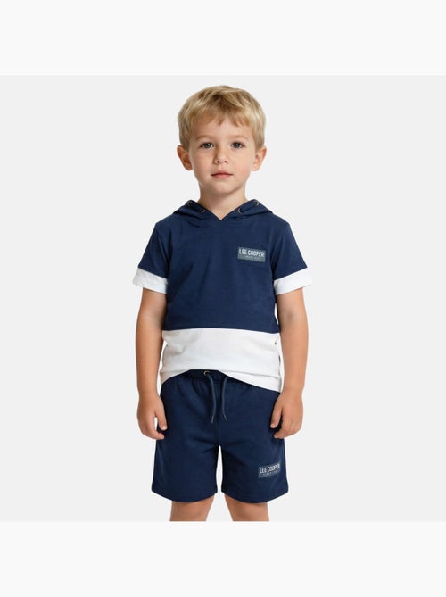 Lee Cooper - Conjunto niño camiseta de manga corta con capucha y pantalón corto - Kiabi