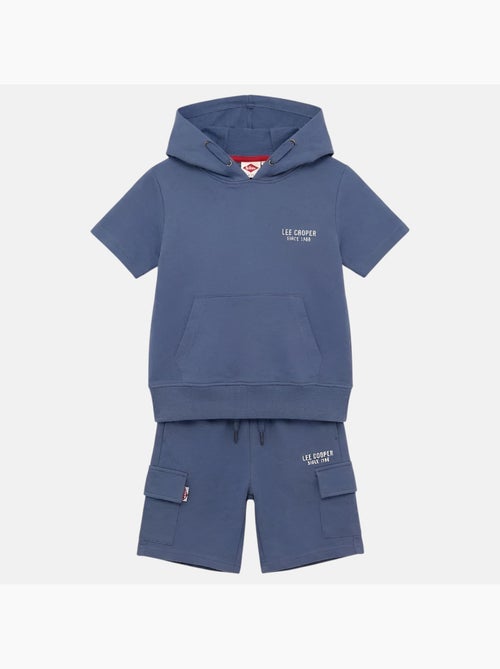 Lee Cooper - Conjunto niño camiseta de manga corta con capucha y pantalón corto - Kiabi