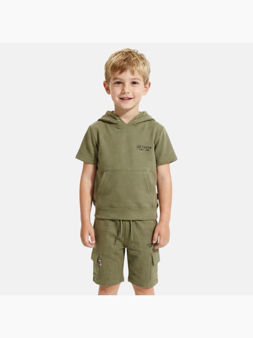 Lee Cooper - Conjunto niño camiseta de manga corta con capucha y pantalón corto - Kiabi