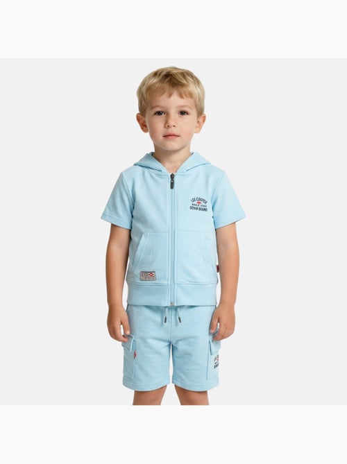 Lee Cooper - Conjunto niño camiseta de manga corta con cremallera y pantalón corto - Kiabi
