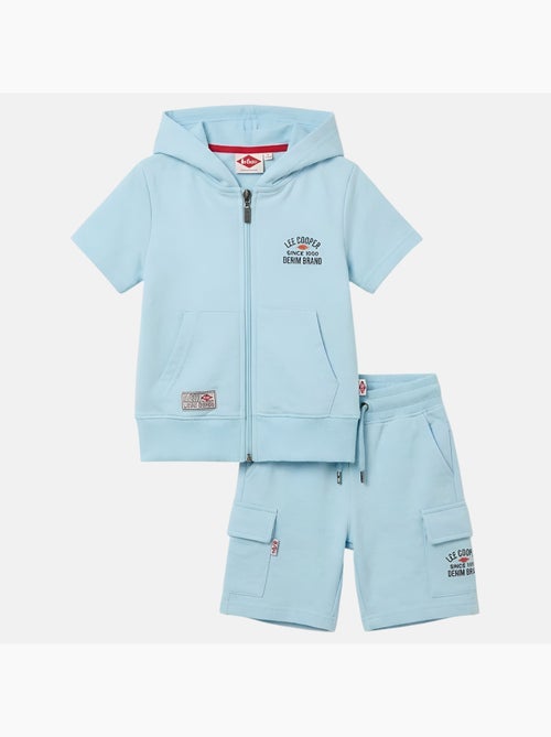 Lee Cooper - Conjunto niño camiseta de manga corta con cremallera y pantalón corto - Kiabi