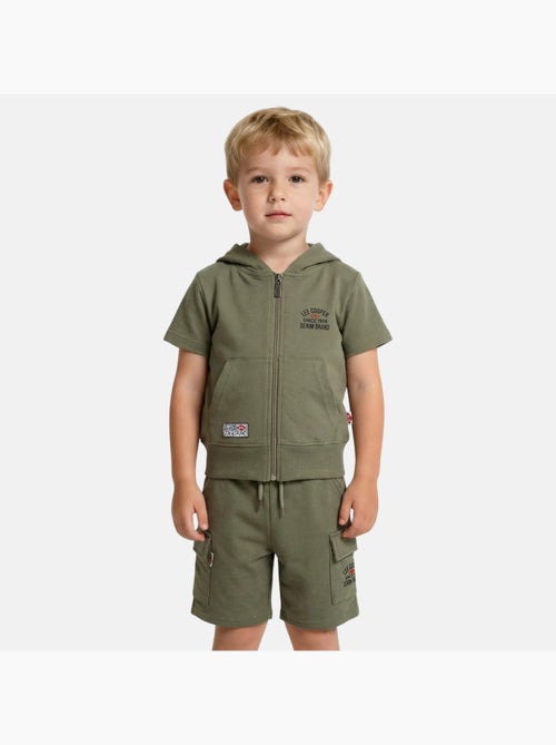 Lee Cooper - Conjunto niño camiseta de manga corta con cremallera y pantalón corto - Kiabi