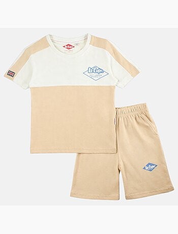 Lee Cooper - Conjunto niño camiseta de manga corta y pantalón corto a juego