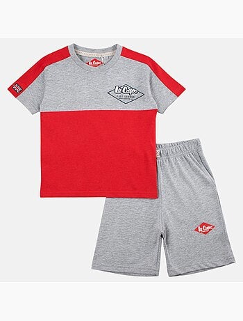 Lee Cooper - Conjunto niño camiseta de manga corta y pantalón corto a juego