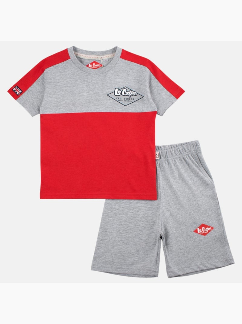 Lee Cooper - Conjunto niño camiseta de manga corta y pantalón corto a juego Rojo - Kiabi