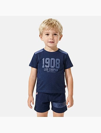 Lee Cooper - Conjunto niño camiseta de manga corta y pantalón corto