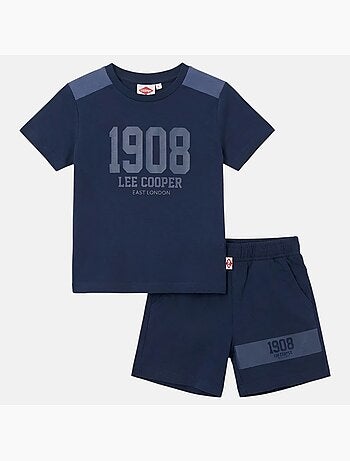 Lee Cooper - Conjunto niño camiseta de manga corta y pantalón corto