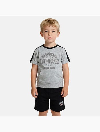 Lee Cooper - Conjunto niño camiseta de manga corta y pantalón corto