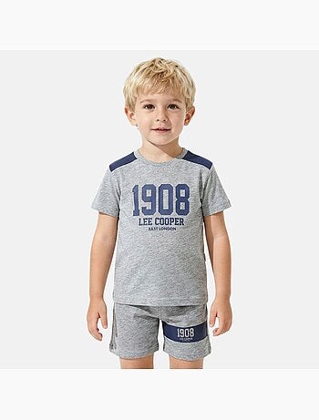 Lee Cooper - Conjunto niño camiseta de manga corta y pantalón corto