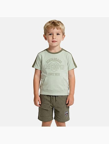 Lee Cooper - Conjunto niño camiseta de manga corta y pantalón corto