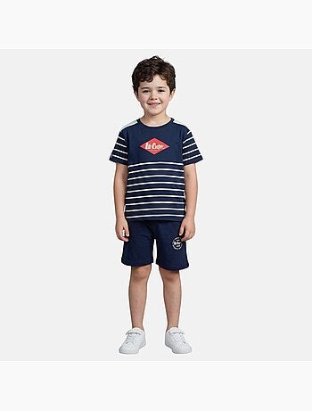 Lee Cooper - Conjunto niño compuesto por camiseta de manga corta y pantalón corto
