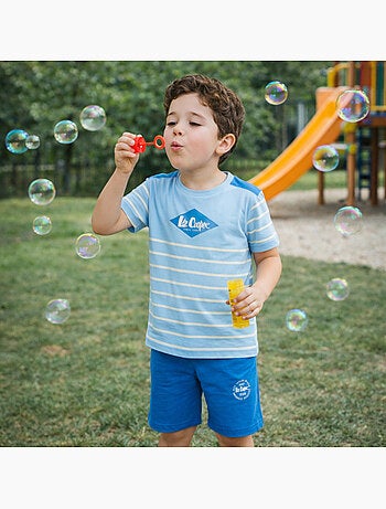 Lee Cooper - Conjunto niño compuesto por camiseta de manga corta y pantalón corto