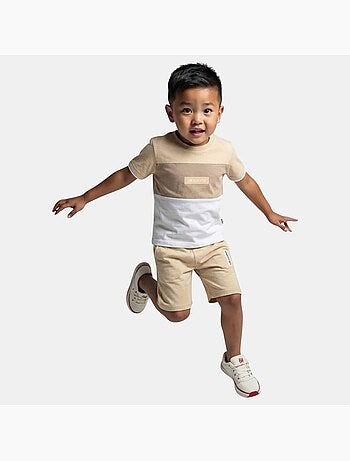 Lee Cooper - Conjunto niño compuesto por camiseta de manga corta y pantalón corto