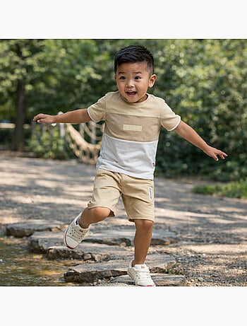 Lee Cooper - Conjunto niño compuesto por camiseta de manga corta y pantalón corto