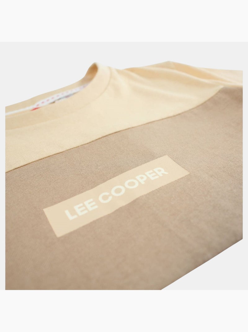 Lee Cooper - Conjunto niño compuesto por camiseta de manga corta y pantalón corto Beige - Kiabi