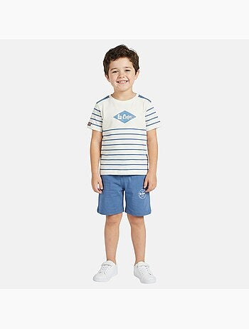 Lee Cooper - Conjunto niño compuesto por camiseta de manga corta y pantalón corto