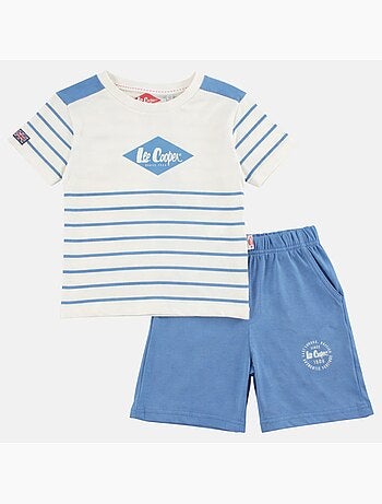 Lee Cooper - Conjunto niño compuesto por camiseta de manga corta y pantalón corto