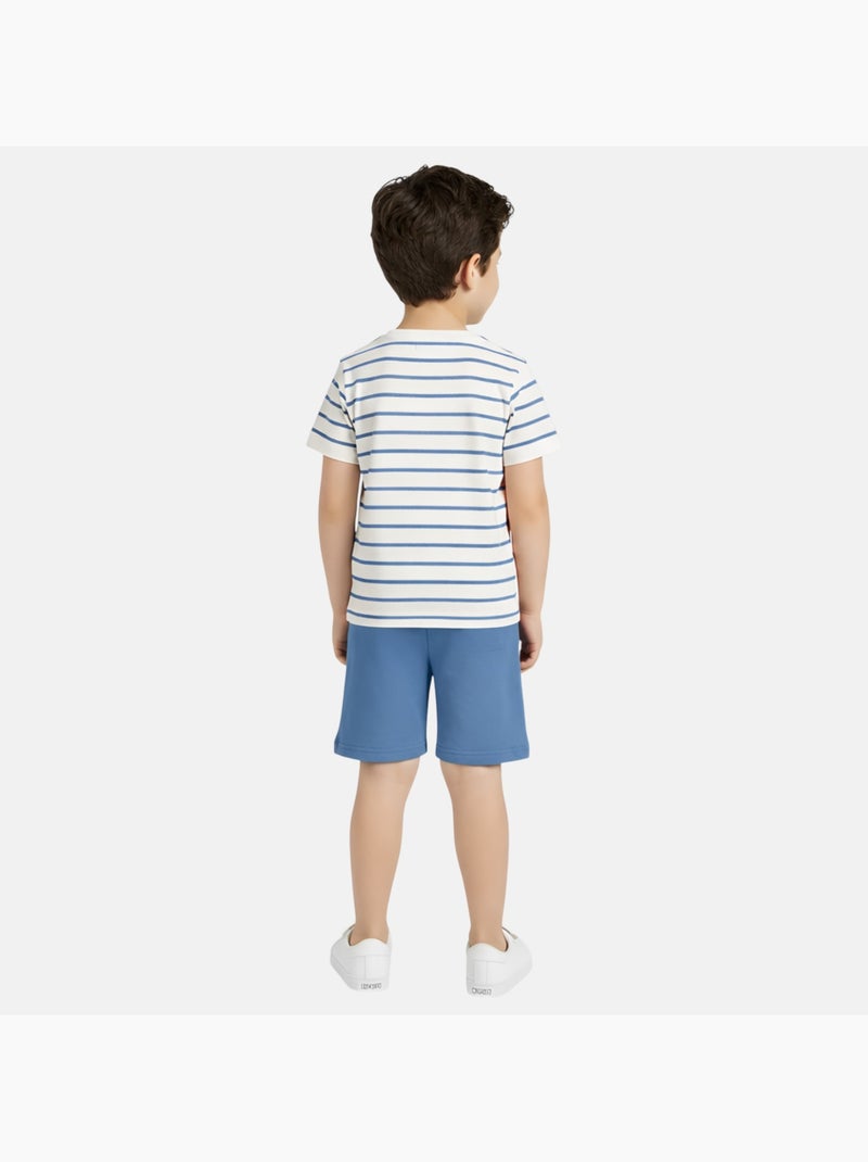 Lee Cooper - Conjunto niño compuesto por camiseta de manga corta y pantalón corto Blanco - Kiabi