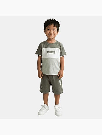 Lee Cooper - Conjunto niño compuesto por camiseta de manga corta y pantalón corto