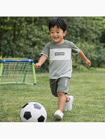 Lee Cooper - Conjunto niño compuesto por camiseta de manga corta y pantalón corto