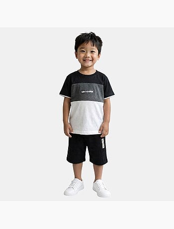 Lee Cooper - Conjunto niño compuesto por camiseta de manga corta y pantalón corto