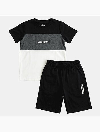 Lee Cooper - Conjunto niño compuesto por camiseta de manga corta y pantalón corto