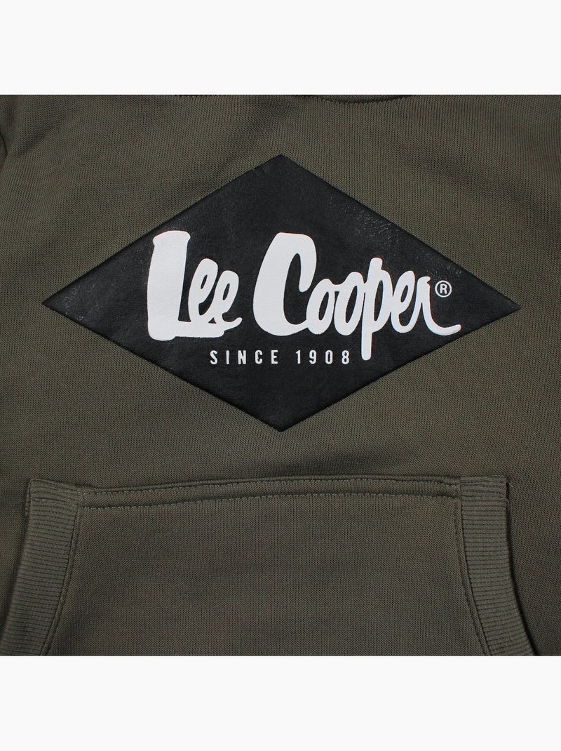 Lee Cooper - Conjunto niño compuesto por sudadera con capucha y pantalón Caqui - Kiabi