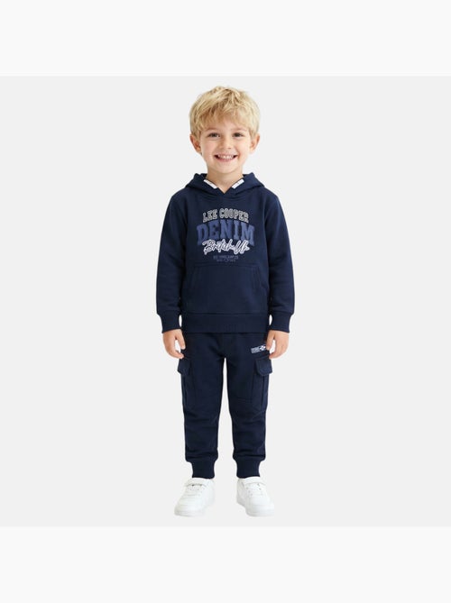 Lee Cooper - Conjunto niño compuesto por sudadera con capucha y pantalón cargo - Kiabi Lee Cooper - Conjunto niño compuesto por sudadera con capucha y pantalón cargo - Kiabi
