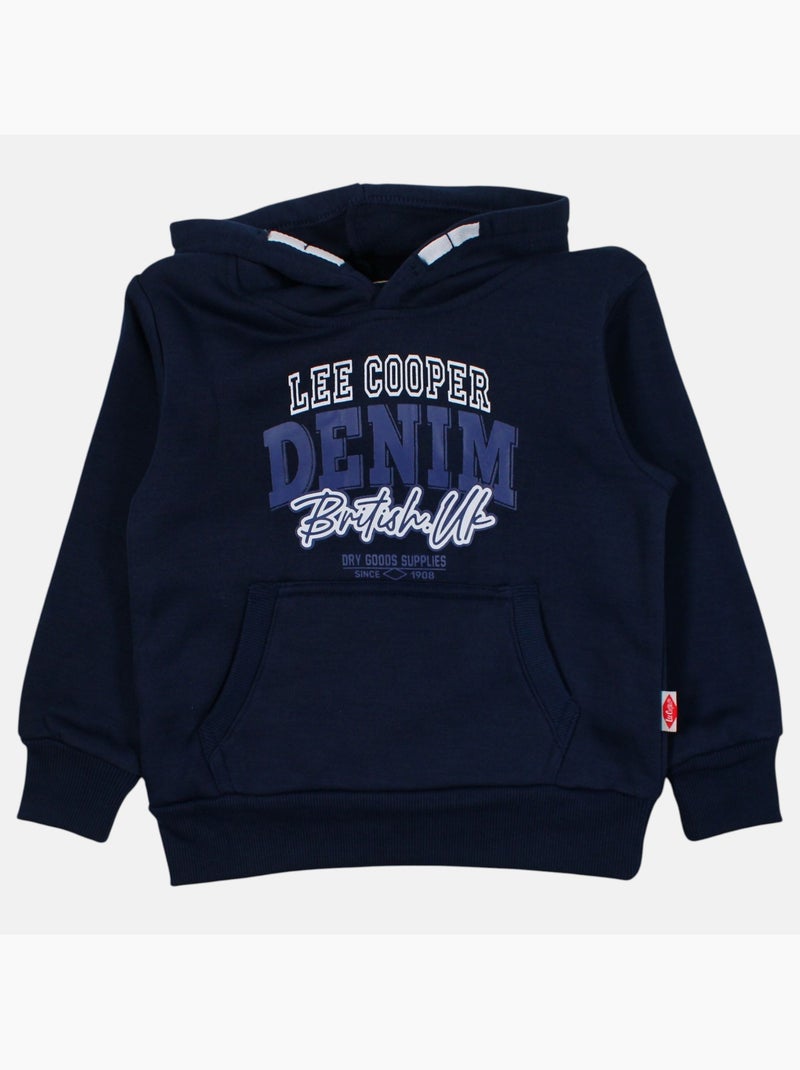 Lee Cooper - Conjunto niño compuesto por sudadera con capucha y pantalón cargo Azul marino - Kiabi