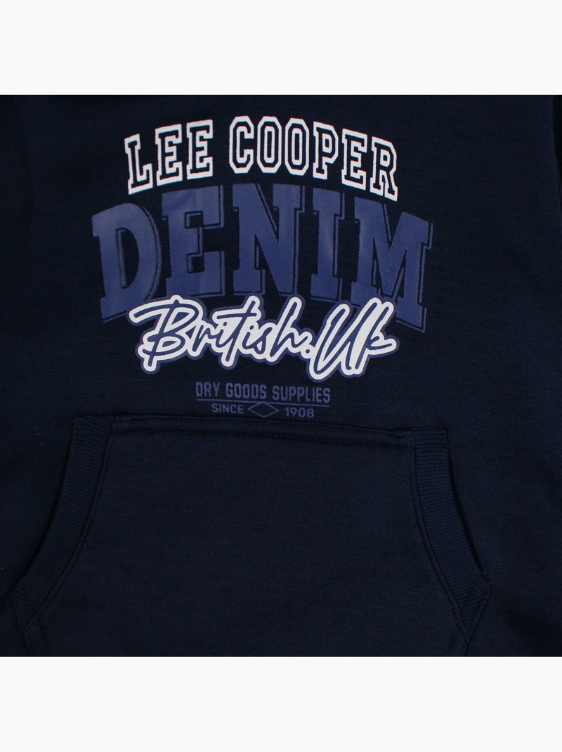 Lee Cooper - Conjunto niño compuesto por sudadera con capucha y pantalón cargo Azul marino - Kiabi
