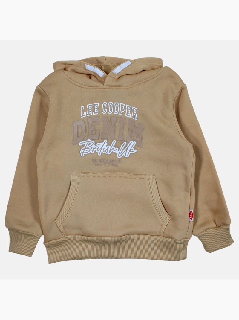 Lee Cooper - Conjunto niño compuesto por sudadera con capucha y pantalón cargo Beige - Kiabi