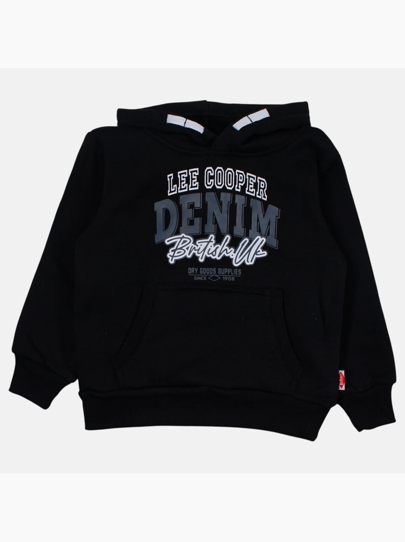 Lee Cooper - Conjunto niño compuesto por sudadera con capucha y pantalón cargo Negro - Kiabi