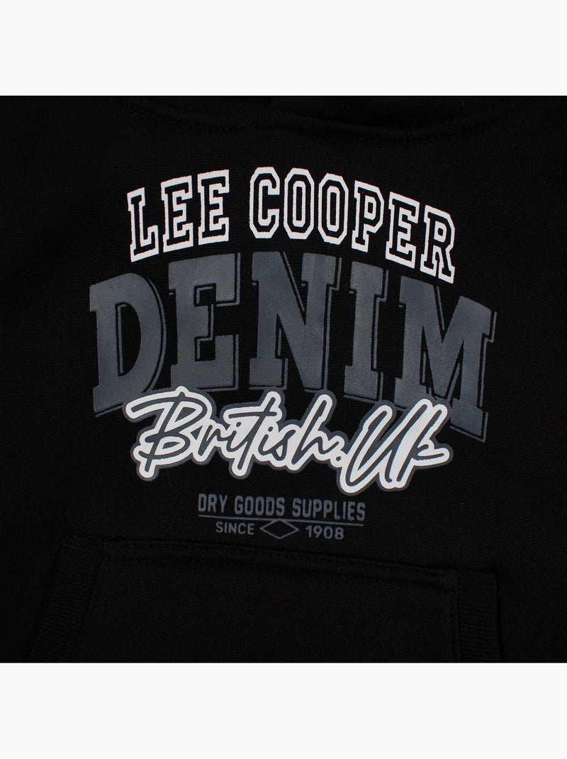 Lee Cooper - Conjunto niño compuesto por sudadera con capucha y pantalón cargo Negro - Kiabi